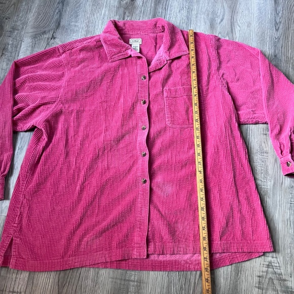 L.L. Bean pink corduroy wide wale shirt jacket shacket size 2X - Picture 4 of 7